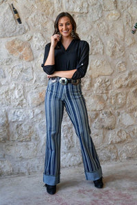 Cuffed Stripe Pants