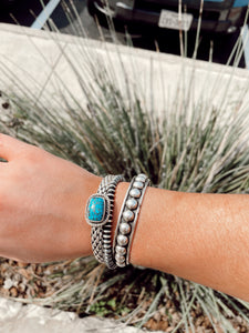 Braid Turquoise Navajo Bracelet