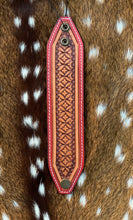 Load image into Gallery viewer, PINK PAINTED TOOLED LEATHER BRACELET
