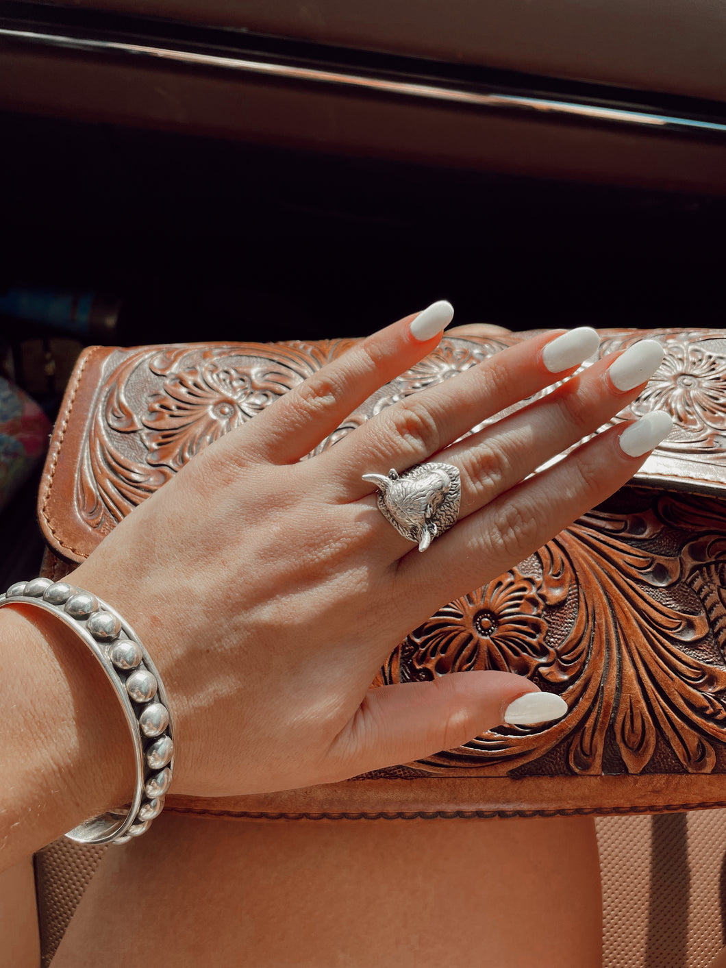 Stealing Silver Pearl Bracelet