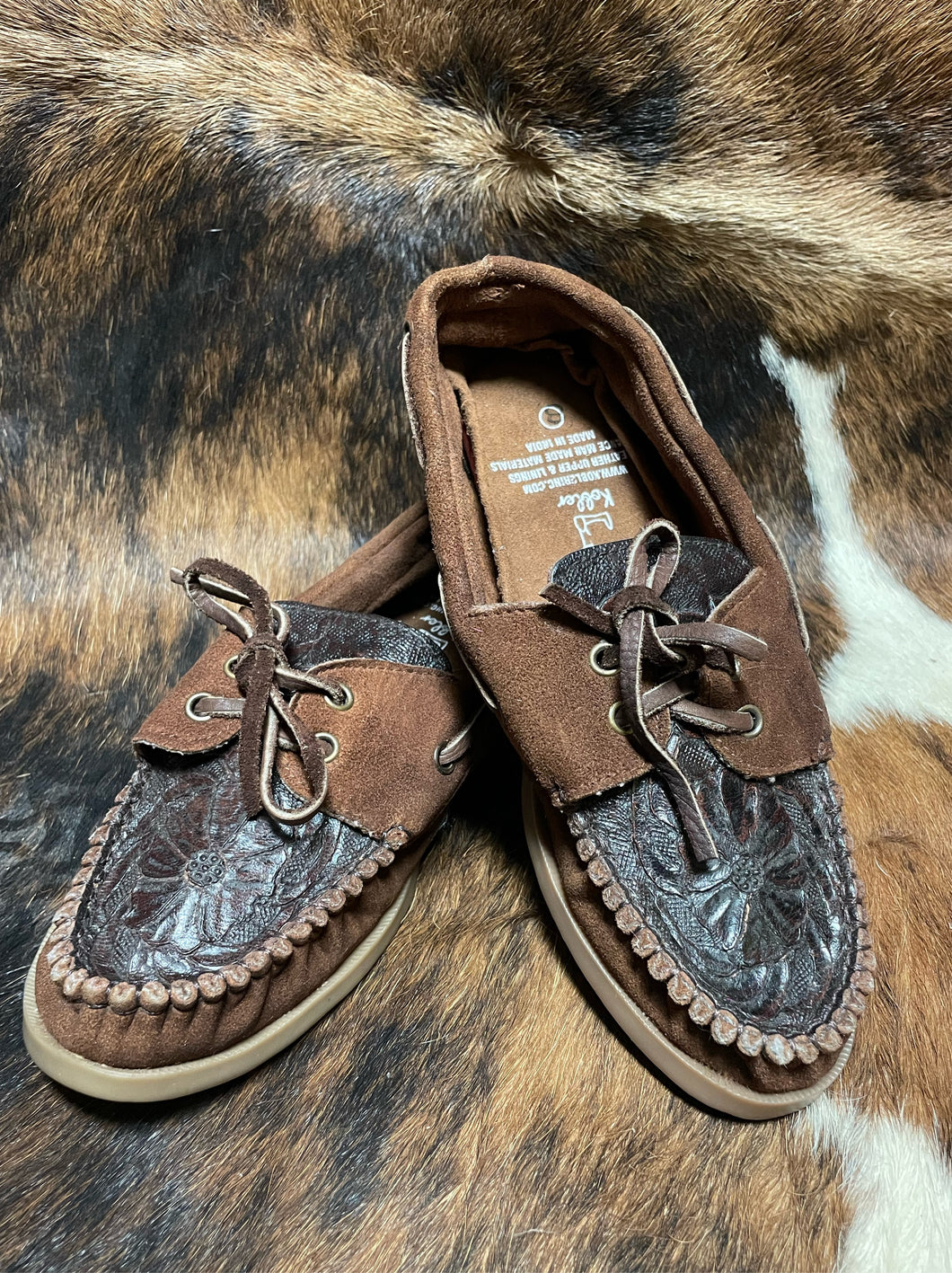 Brown Tooled Shoes